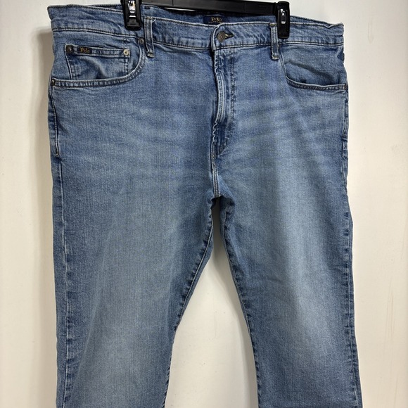 Polo Ralph Lauren 42x32 Hampton Relaxed Straight Jeans Mid Wash Denim Indigo - Picture 2 of 16